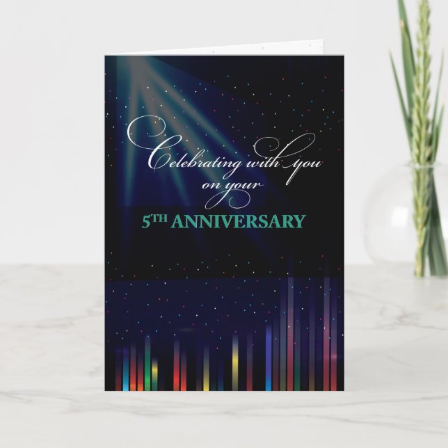 5th Employee Anniversary Sky, Congratulations Card (Front)