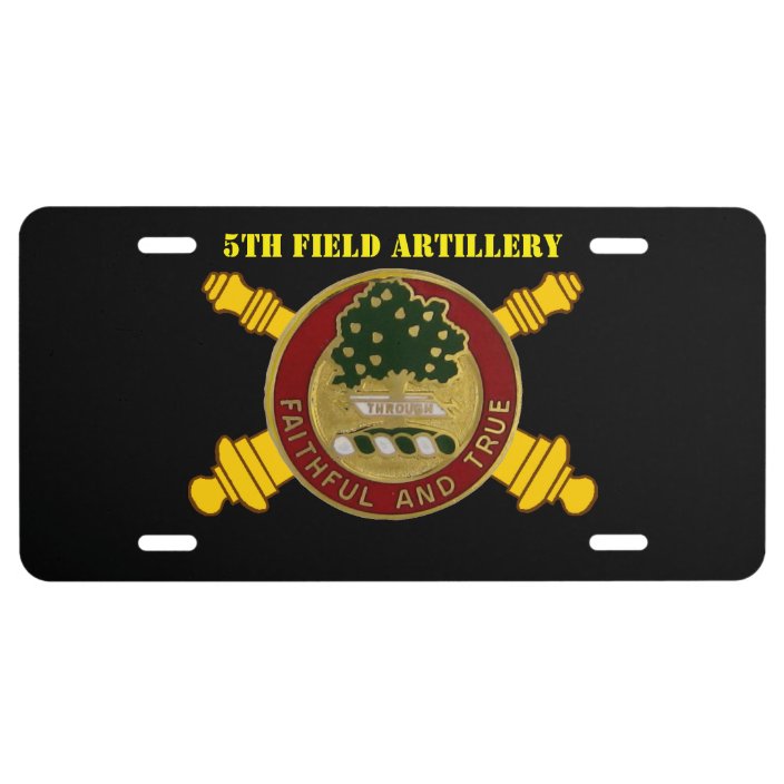 5TH FIELD ARTILLERY LICENSE PLATE