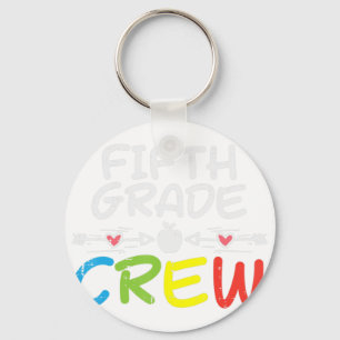 5th Fifth Grade Crew First Day Of School Boys Girl Keychain