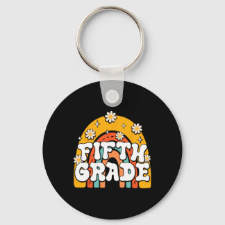 5th Fifth Grade First Day School Ck To School Teac Keychain
