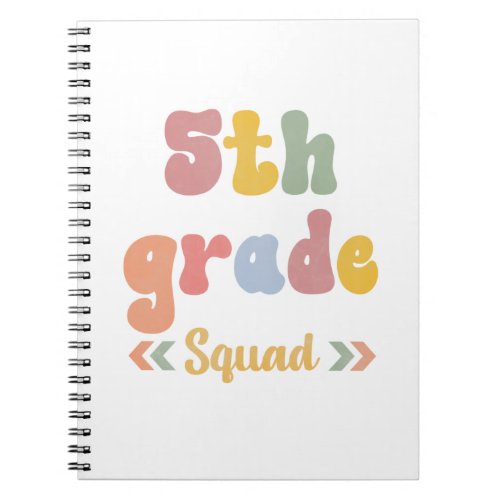 5th Fifth Grade Squad Notebook