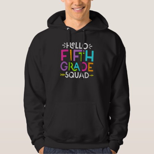 5th Fifth Grade Squad Student Teacher  Back To Sch Hoodie