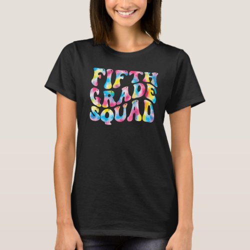 5th fifth grade squad teacher Back To School Retro T_Shirt