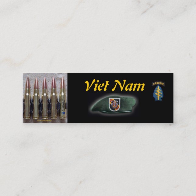 5th flash green berets special forces  bookmarker mini business card (Front)