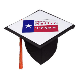 5th Generation Native Texan Flag Graduation Cap Topper