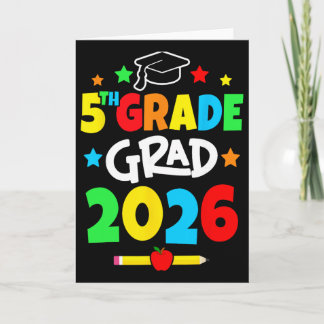 5th Grade 2026 Fifth Grade Grad Elementary School Card