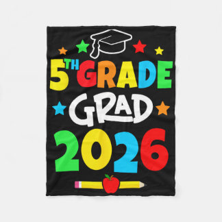5th Grade 2026 Fifth Grade Grad Elementary School  Fleece Blanket