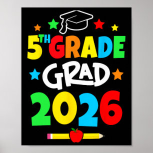 5th Grade 2026 Fifth Grade Grad Elementary School  Poster