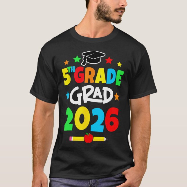 5th Grade 2026 Fifth Grade Grad Elementary School  T-Shirt (Front)