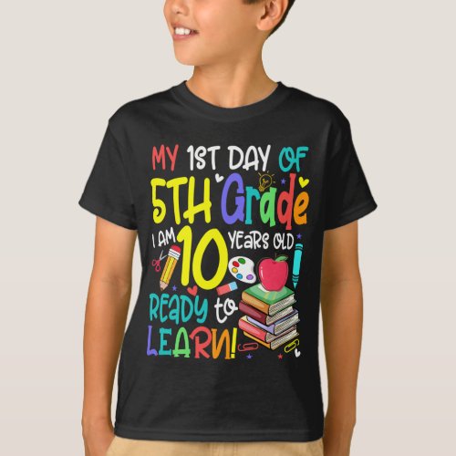 5th Grade Back To First Day Of School T_Shirt