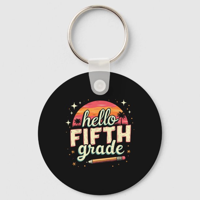 5th Grade Back To School Essentials  Keychain (Front)