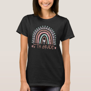 5th Grade Boho Rainbow Fifth Grade Student Back To T-Shirt