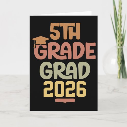 5th Grade Cl 2026 Graduate Elementary School Gradu Card