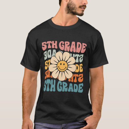 5th Grade Daisy Colorful Back To School Fifth Grad T_Shirt