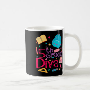 5th Grade Diva Teacher Girl Outfit Cute First Day  Coffee Mug