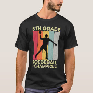 5th Grade Dodgeball Player Retro Kids Dodgeball T-Shirt