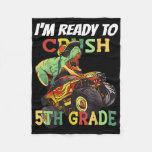 5th Grade Drive Truck And Dino School  Fleece Blanket