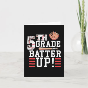 5th Grade First Day Of School 5th Grade Batter Up Card