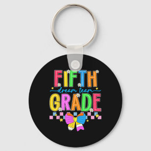 5th Grade For Girl Boys Teacher Fifth Grade Back T Keychain