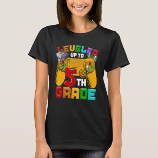 5th Grade Gamer Leveled Up To Of Fifth Grade Back  T-Shirt