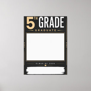 5th Grade Graduate 2026 Custom Photo Canvas Print