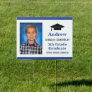 5th Grade Graduate Blue Custom Photo Graduation Sign