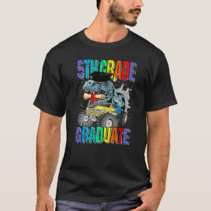 5th Grade Graduate Monster Truck Dinosaur Graduati T-Shirt
