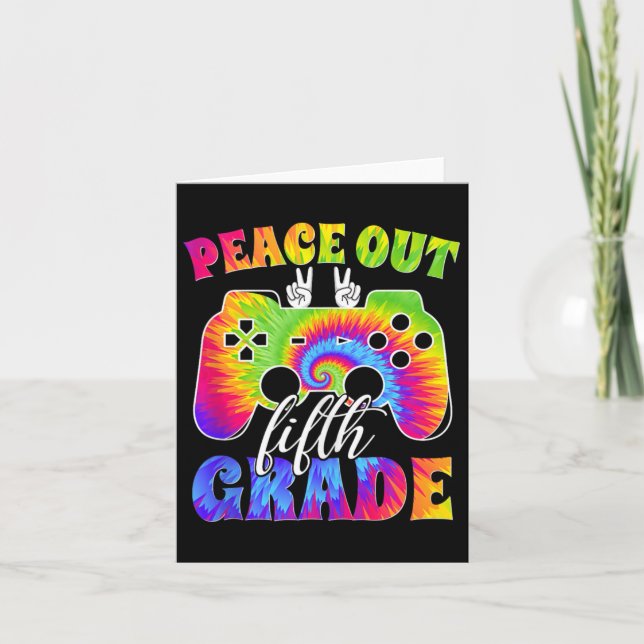5th Grade Graduation Decorations Peace Out 5th Gra Card (Front)