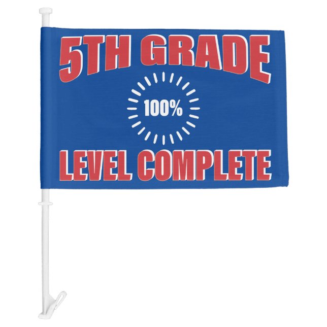 5th Grade Graduation End Of School Car Flag (Front)