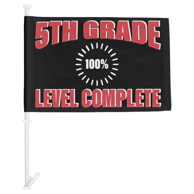 5th Grade Graduation End Of School Car Flag (Front)