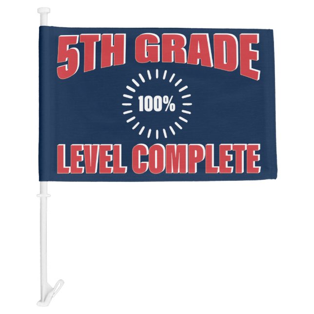5th Grade Graduation End Of School Car Flag (Front)