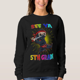 5th Grade Graduation For Boys Graduation Ninja Sweatshirt
