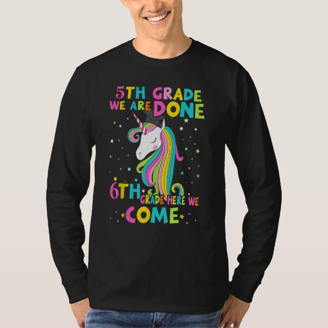 5TH GRADE Graduation Magical Unicorn 6TH GRADE Her T-Shirt (Front)