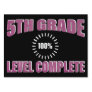 5th Grade Graduation School Funny Glitter Pink Sign