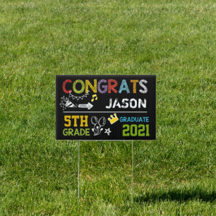 5th Grade Graduation Yard Lawn Sign Class of 2021