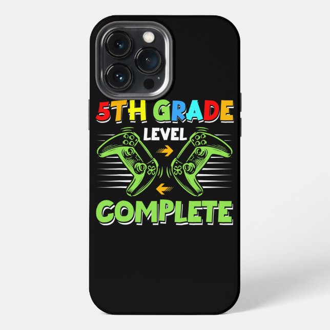 5th Grade Level Complete Game Controller Last Day Iphone Case (Back)