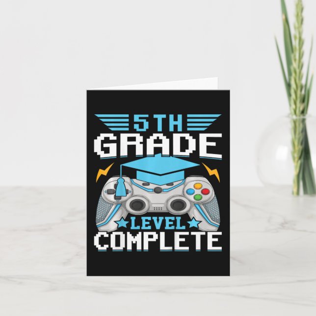 5th Grade Level Complete Gamer Cl Of 2024 Graduati Card (Front)