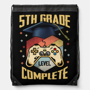 5th Grade Level Complete Gamer Class Of 2022 Drawstring Bag