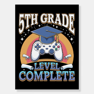5th Grade Level Complete Graduation Gaming Gamer Foam Board