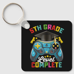 5th Grade Level Complete Graduation Gaming Gamer Keychain