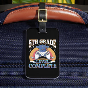 5th Grade Level Complete Graduation Gaming Gamer Luggage Tag