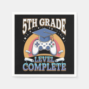 5th Grade Level Complete Graduation Gaming Gamer Napkins