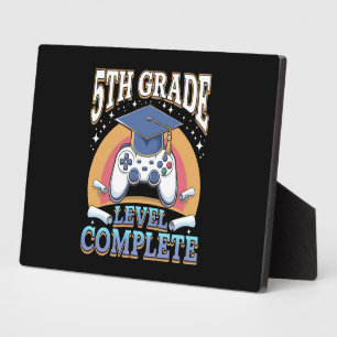 5th Grade Level Complete Graduation Gaming Gamer Plaque