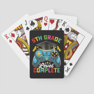 5th Grade Level Complete Graduation Gaming Gamer Poker Cards