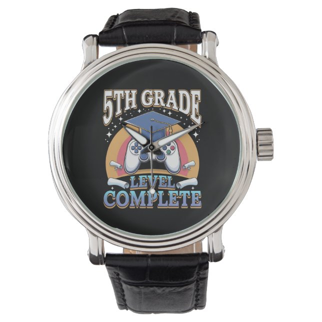 5th Grade Level Complete Graduation Gaming Gamer Watch (Front)