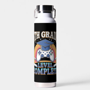 5th Grade Level Complete Graduation Gaming Gamer Water Bottle