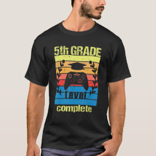 5th Grade Level Complete Graduation Video Gamer T-Shirt
