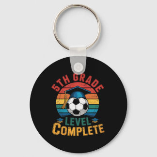 5th Grade Level Complete Soccer Boy Girl Last Day Keychain