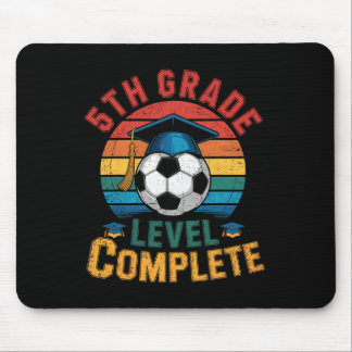 5th Grade Level Complete Soccer Boy Girl Last Day Mouse Pad