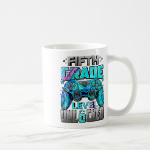 5th Grade Level Unlocked Gaming Gamer Boys Back To Coffee Mug